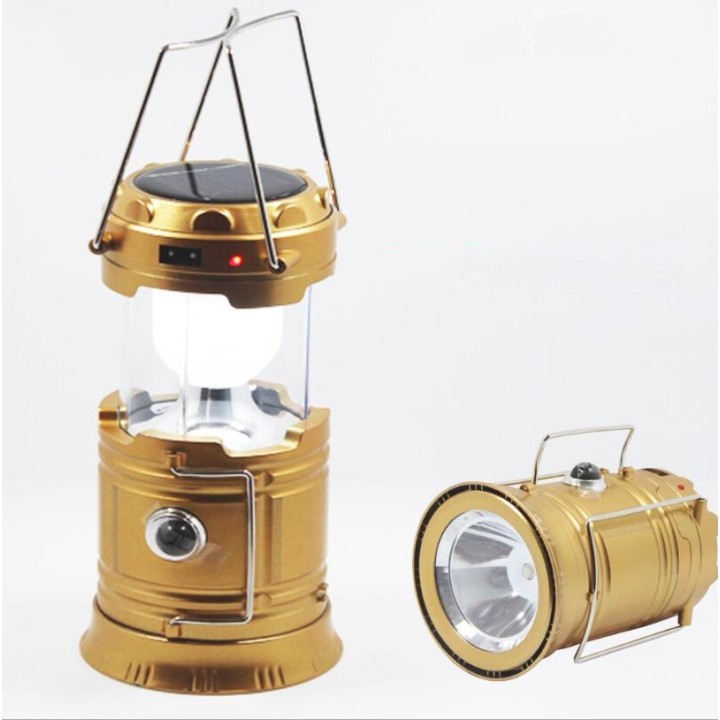 Lanterne LED solaire camping bleue